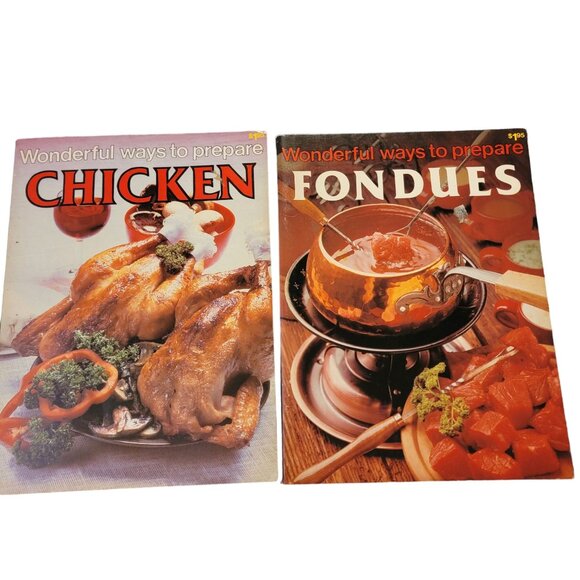 Vintage Cookbook Lot 70s 80s Retro Home Decor Kitchen Bake Cook Book Recipe Food - Picture 4 of 14